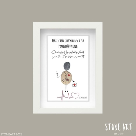 Steinbild Arzt - Geschenk zur Praxiseroeffnung