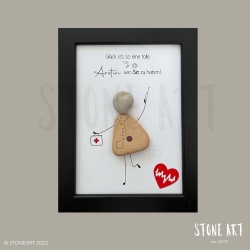 Steinbild Glück ist so eine tolle Ärztin - Geschenk Praxis & Arzt