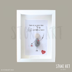 Steinbild Glück ist so einen tollen Arzt - Geschenk Danke sagen