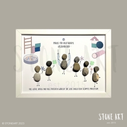 Steinbild Ergotherapie - Geschenk zur Eröffnung Praxisjubiläum