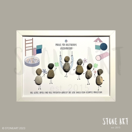 Steinbild Ergotherapie - Geschenk zur Eröffnung Praxisjubiläum