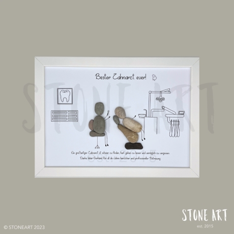 Steinbild Bester Zahnarzt - Dankeschön-Geschenk