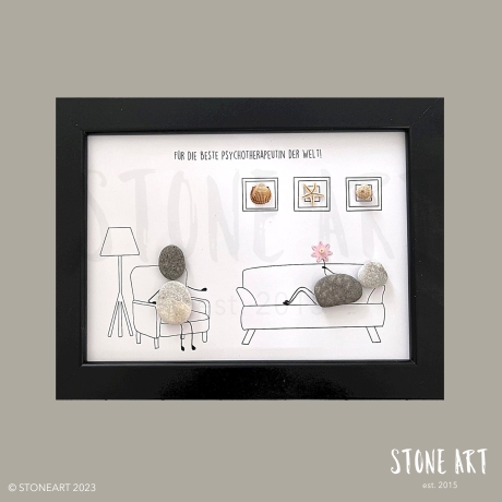 Steinbild Psychotherapeut - Dankeschön & Abschiedsgeschenk