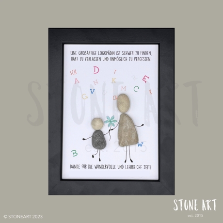 Steinbild Eine großartige Logopädin - Dankeschön & Abschied