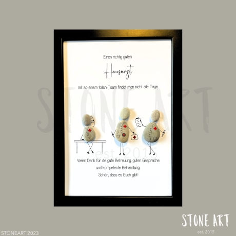 Steinbild Hausarzt - Dankeschoen & Abschiedsgeschenk