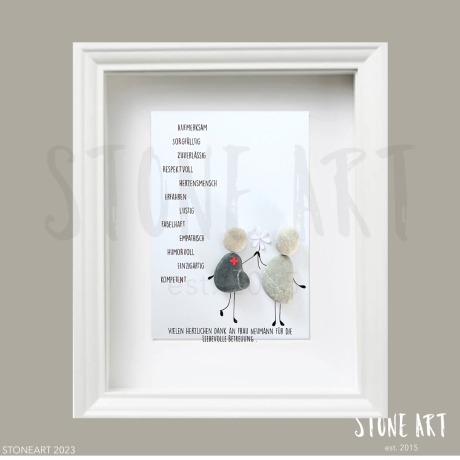 Steinbild Arzt#@$%in - Dankeschön Geschenk