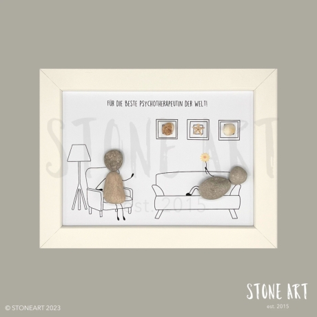 Steinbild Psychotherapeut - Dankeschön & Abschiedsgeschenk