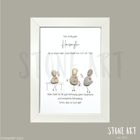 Steinbild Hausärztin - Dankeschoen & Abschiedsgeschenk