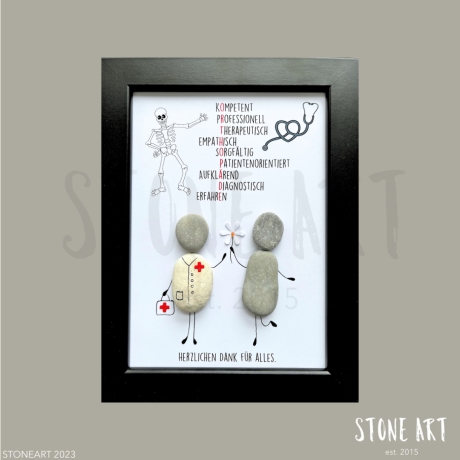 Steinbild Orthopaede - Dankeschoen-Geschenk fuer Orthopaeden
