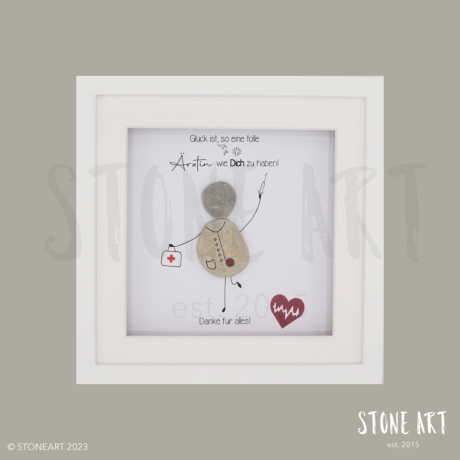 Steinbild Glück ist so eine tolle Ärztin - Geschenk Praxis & Arzt