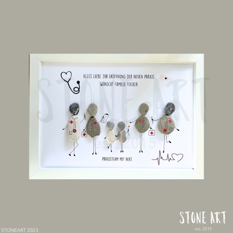Steinbild Arzt & Praxisteam mit Herz - Dankeschön Geschenk
