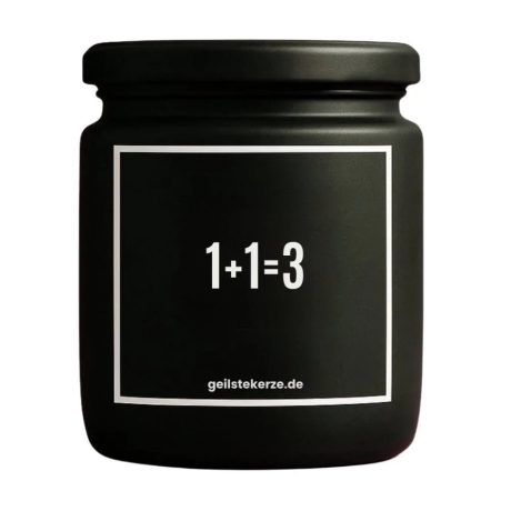 Duftkerze „1+1= 3“ – kleines Geschenk zum Danke sagen