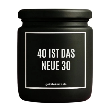 Duftkerze „40 IST DAS NEUE 30“ – Geburtstagsgeschenk