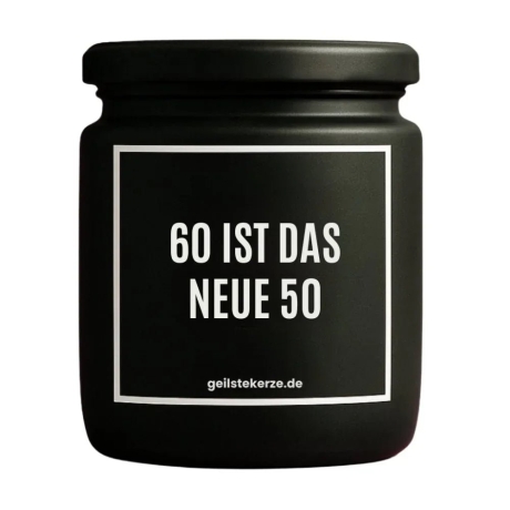Duftkerze „60 IST DAS NEUE 50“ – Geburtstagsgeschenk