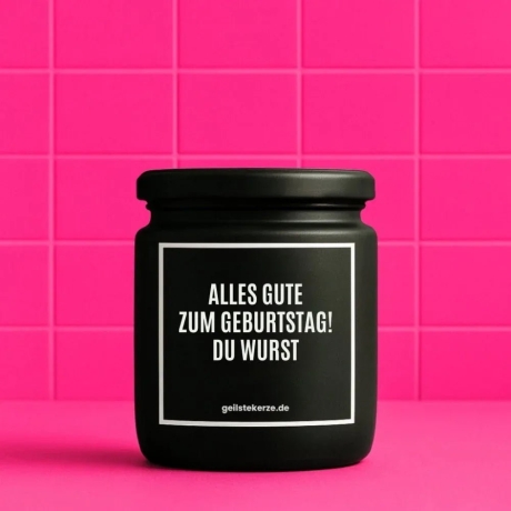 Duftkerze „ALLES GUTE ZUM GEBURTSTAG! DU WURST“