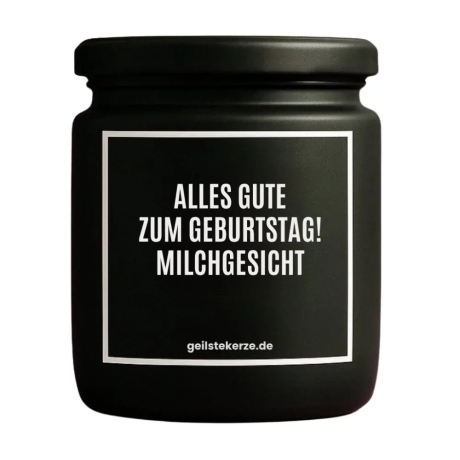 Duftkerze „ALLES GUTE ZUM GEBURTSTAG! MILCHGESICHT“
