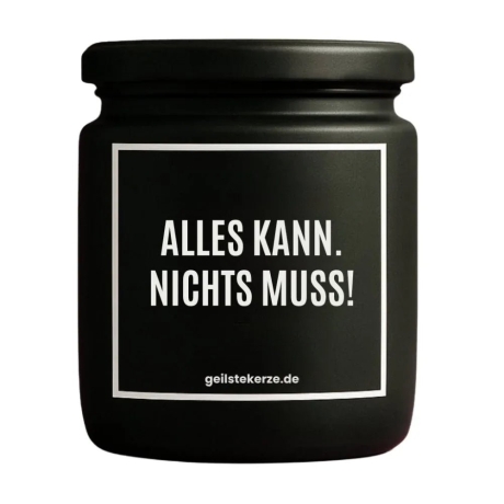 Duftkerze „ALLES KANN. NICHTS MUSS!“ – Dankeschön Geschenk