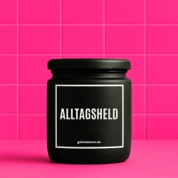 Duftkerze „Alltagsheld“ – lustiges Geschenk für sie