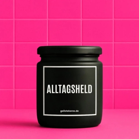 Duftkerze „Alltagsheld“ – lustiges Geschenk für sie