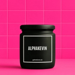Duftkerze „Alphakevin“ – Mitbringsel für die Freundin