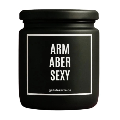 Duftkerze „Arm Aber Sexy“ – Mitbringsel als Dankeschön