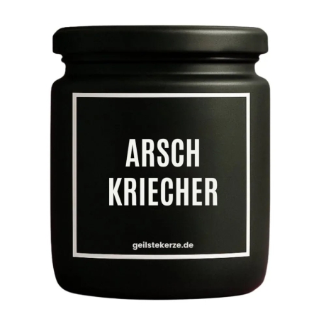 Duftkerze „Arschkriecher“ – Geschenk zum Geburtstag für Männer