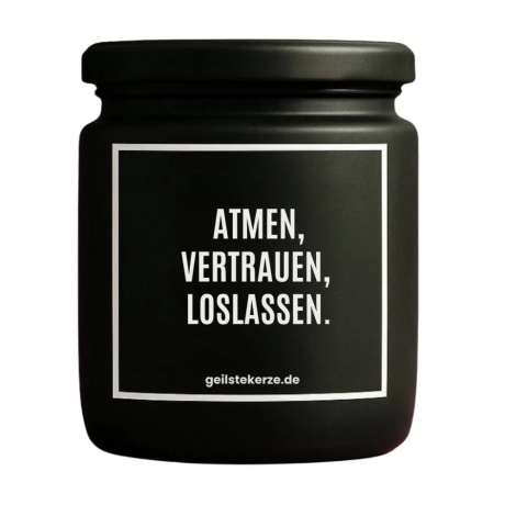 Duftkerze „Atmen, Vertrauen, Loslassen.“ – Dankeschön Geschenk