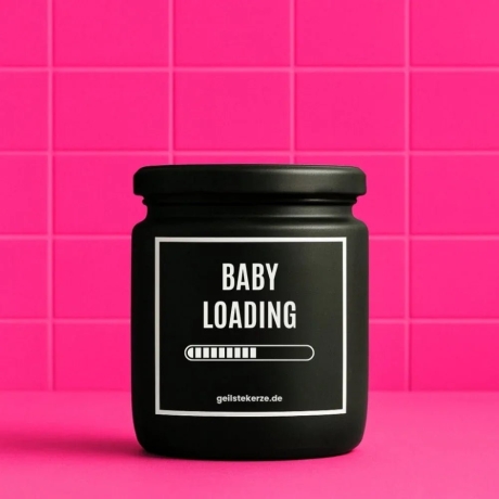 Duftkerze „Baby Loading“ – Mitbringsel als Dankeschön