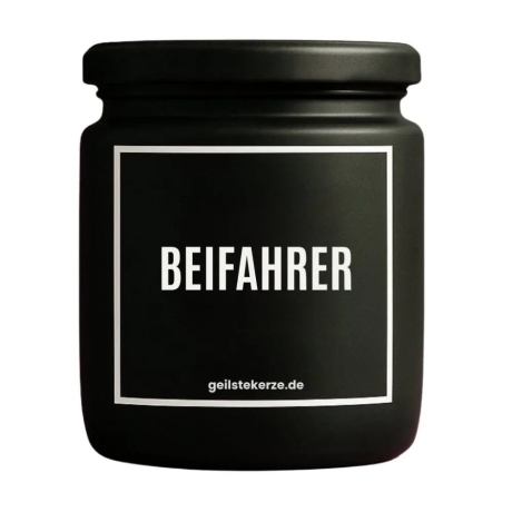 Duftkerze „Beifahrer“ – Geschenk zum Geburtstag für Frauen