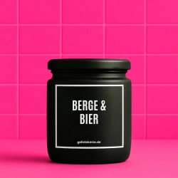 Duftkerze „Berge & Bier“ – Geschenk für Männer