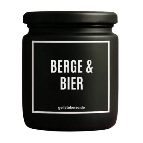 Duftkerze „Berge & Bier“ – Geschenk für Männer