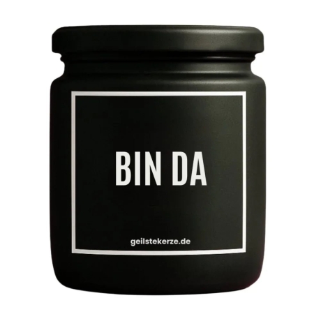 Duftkerze „Bin Da“ – Geschenk fürs Büro