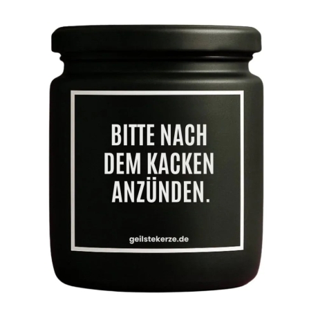 Duftkerze „BITTE NACH DEM KACKEN ANZÜNDEN.“
