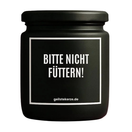 Duftkerze „Bitte Nicht Füttern!“ – lustiges Geburtstagsgeschenk
