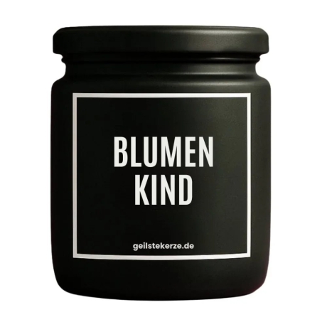 Duftkerze „Blumenkind“ – Geschenk mit Spruch
