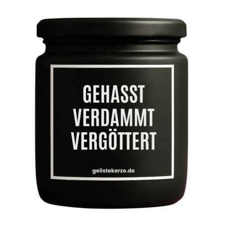 Duftkerze „BO! GEHASST VERDAMMT VERGÖTTERT“