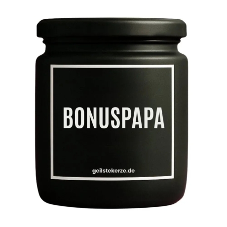 Duftkerze „Bonuspapa“ – Geschenk für Mama