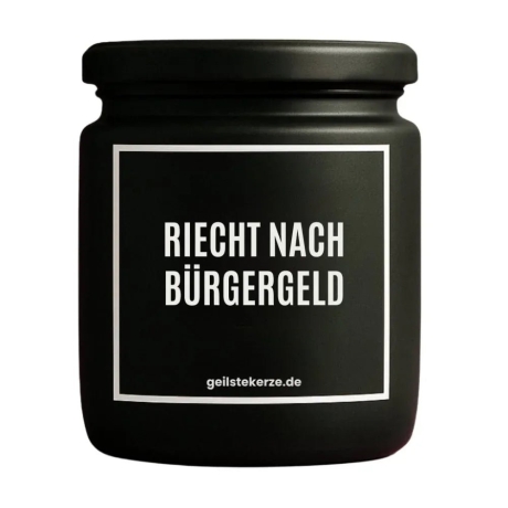 Duftkerze „Bürgergeld“ – Geschenk Kollege