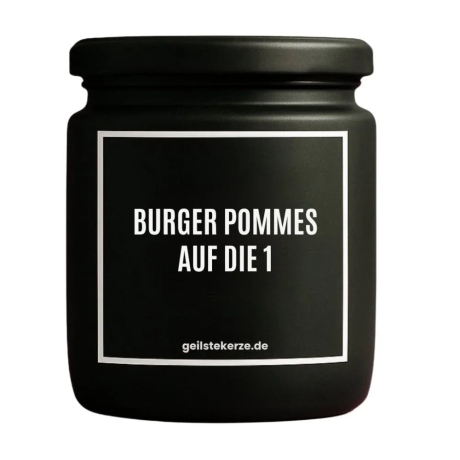 Duftkerze „BURGER POMMES AUF DIE 1“