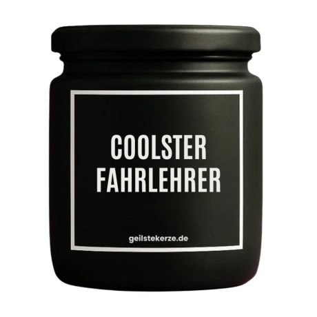 Duftkerze „Coolster Fahrlehrer“ – Geschenk Fahrlehrer