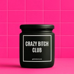 Duftkerze „Crazy Bitch Club“ – Wichtelgeschenk Büro