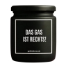 Duftkerze „DAS GAS IST RECHTS!“ – lustiges Geschenk für sie