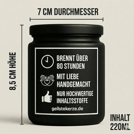 Duftkerze mit Spruch – Geschenk für Vielbeschäftigte