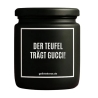 Duftkerze „DER TEUFEL TRÄGT GUCCI!“ – Geschenk für die Freundin
