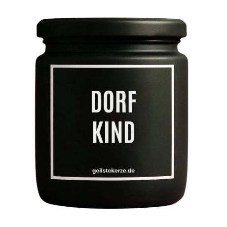 Duftkerze „Dorfkind“ – Geschenk mit Spruch