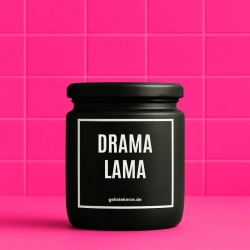 Duftkerze „Drama Lama“ – Wichtelgeschenk Büro