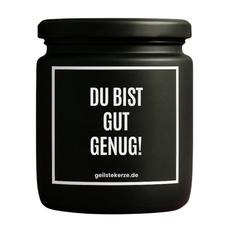 Duftkerze „DU BIST GUT GENUG!“ – Geschenk fürs Büro