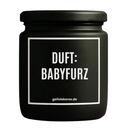 Duftkerze „Duft: Babyfurz“ – Dankeschön Geschenk