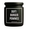 Duftkerze „Duft: Burger Pommes“ – Geschenk für die Freundin