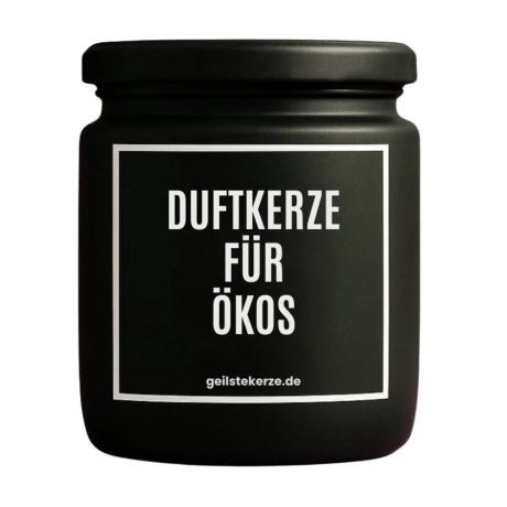 Duftkerze „Duftkerze Für Ökos“ – Mitbringsel als Dankeschön